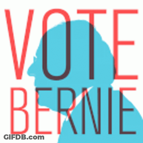 Vote Bernie Poster With Silhouette GIF