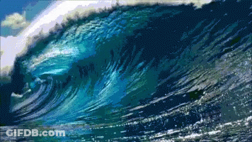 Vote Blue Poster With Blue Hearts GIF