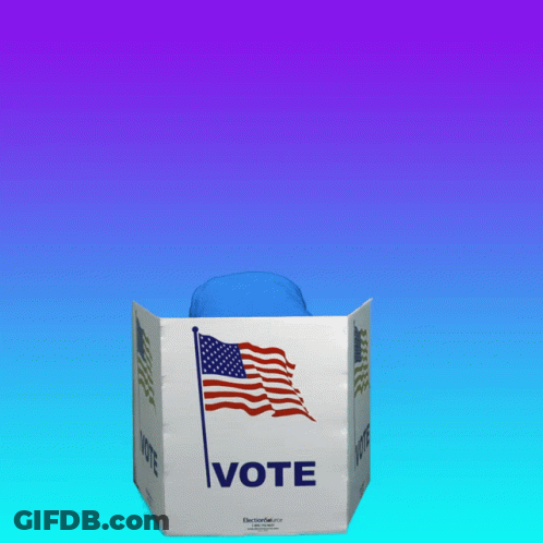 Vote Box With American Flag GIF