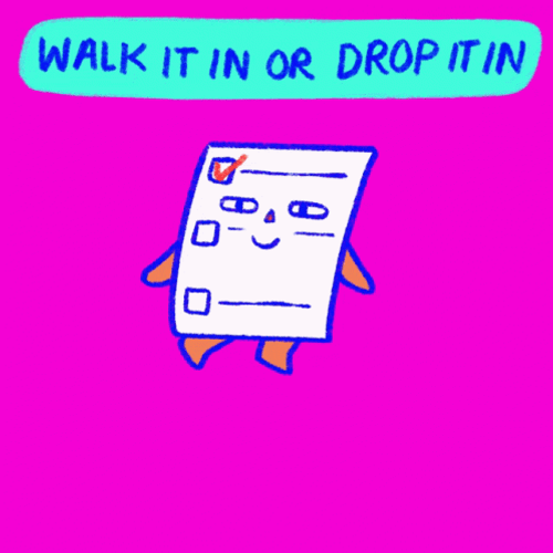 Vote & Drop It In GIF