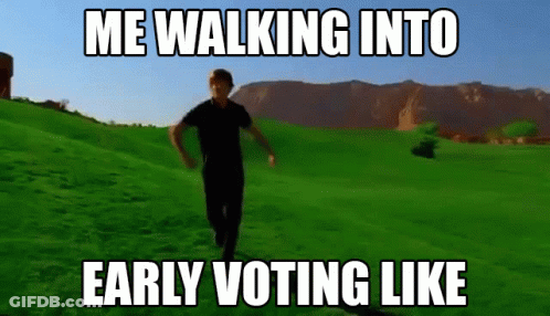 Vote Early Peace Sign Sticker GIF