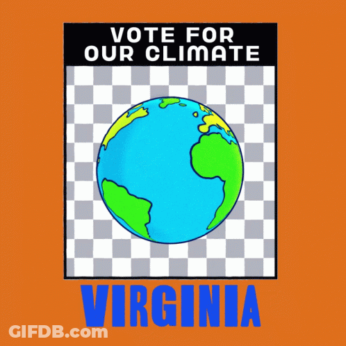 Vote For Our Climate Poster Cartoon Globe GIF