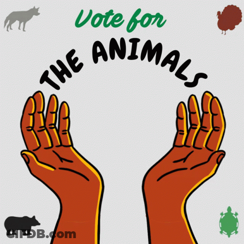 Vote For The Waters Poster With Hands Holding Wave GIF
