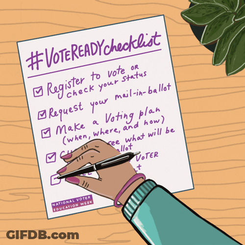 Vote Ready Checklist GIF