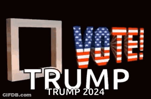 Vote Trump 2024 Sign With Check Mark GIF