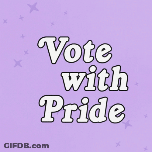 Vote With Pride Rainbow GIF