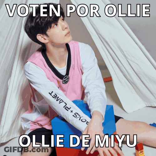 Voten Por Ollie Ollie De Miyu Poster Boy In Pink Vest GIF