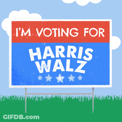 Voting For Tim Walz And Harris GIF