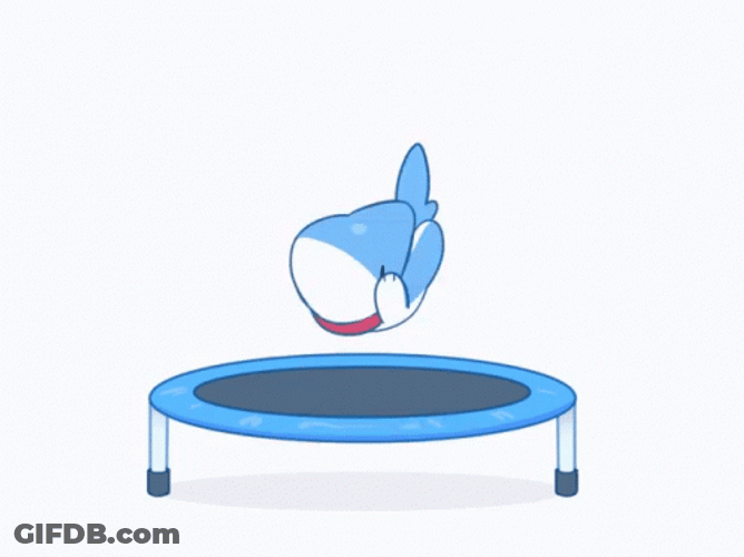 Vress Shark Trampoline Bounce GIF