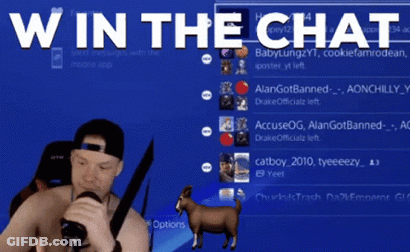 W In The Chat Redmamba GIF