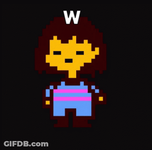 W Pixel Frisk Undertale GIF