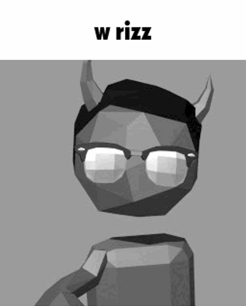 W Rizz Internet Devil Jack Thumbs Up Animation GIF