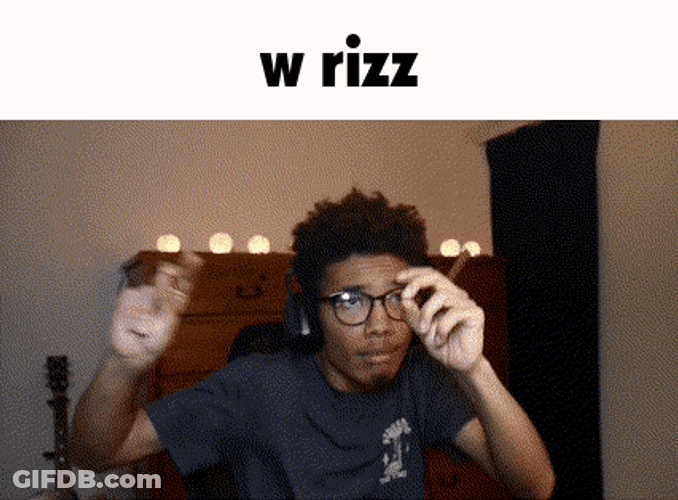 W Rizz Random Hand Signs GIF