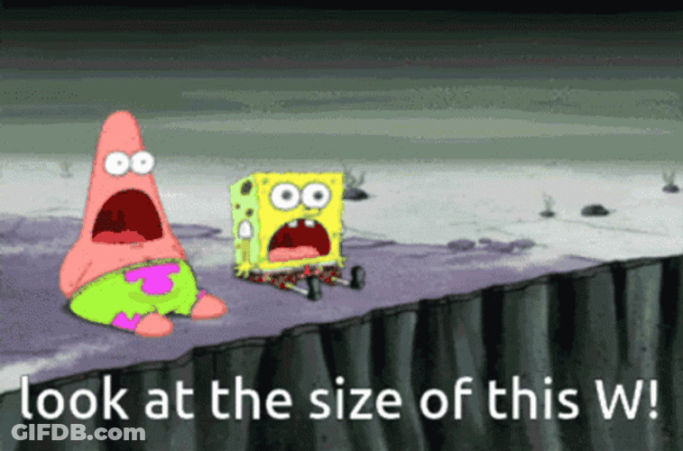 W Spongebob Patrick Shock GIF