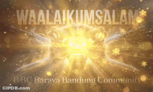 Waalaikumsalam Bbc Baraya Bandung Community Is Written On A Poster GIF
