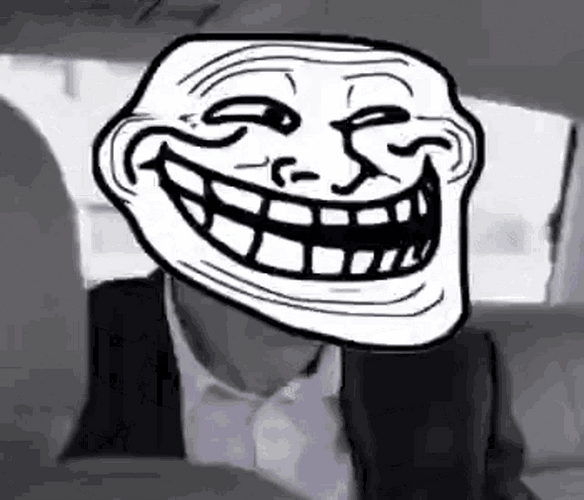 Wacky Troll Face Meme GIF