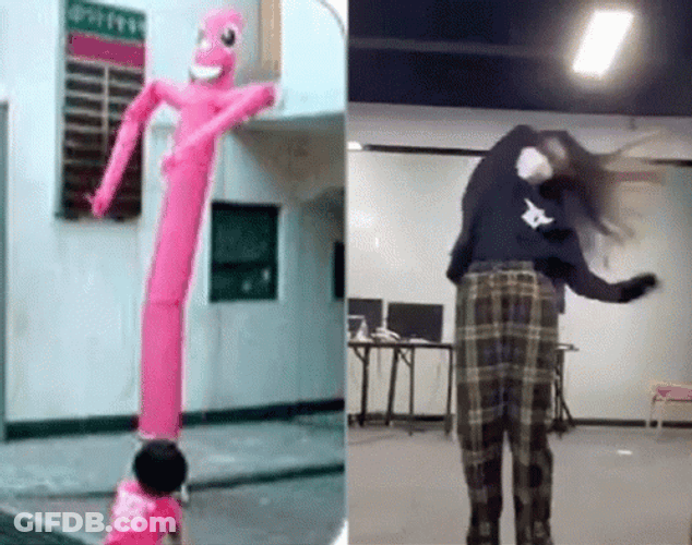 Wacky Waving Inflatable Tube Man Dance Showdown GIF