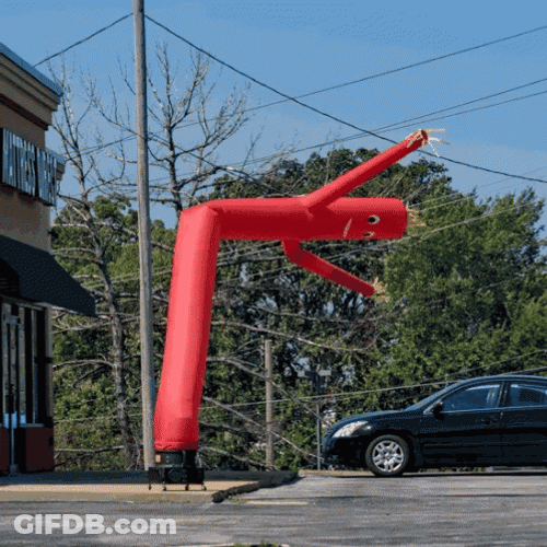 Wacky Waving Inflatable Tube Man Red Skydancer GIF