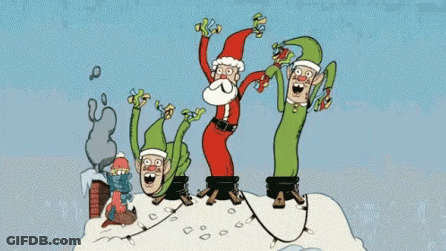 Wacky Waving Inflatable Tube Man Santa Claus Christmas GIF