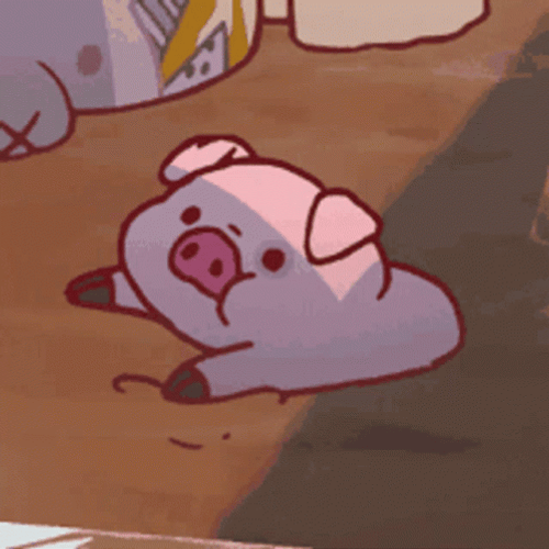 Waddles Cute Pink Pig GIF