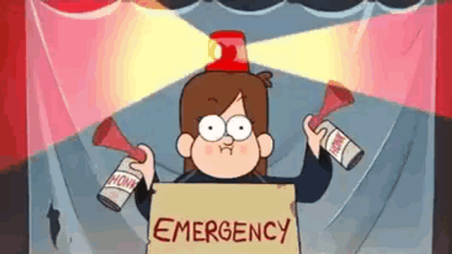 Waddles Mabel Emergency Gravity Falls GIF
