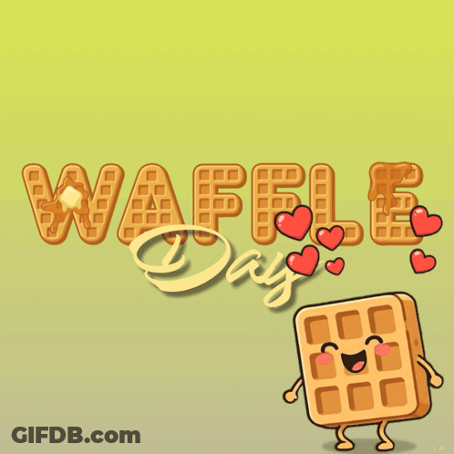 Waffle Cartoon Saying Waffle Days GIF