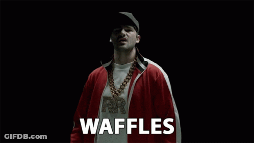 Waffle On Plate With Fork GIF