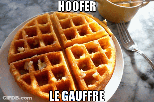 Waffle On Plate With Hoofer Le Gauffre GIF