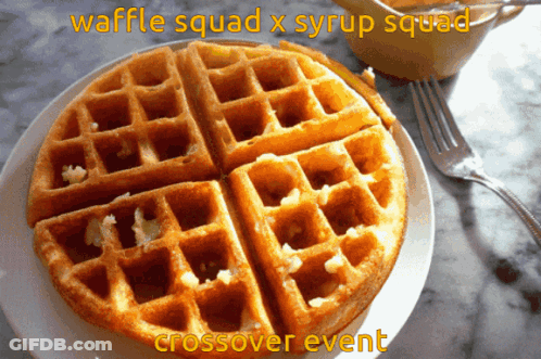 Waffle Squad And Syrup Squad Crossover GIF