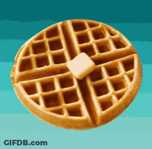 Waffle With Butter Slice GIF