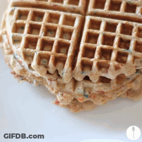 Waffle With Fork GIF