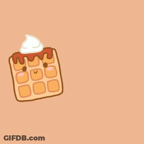 Waffle With Whipped Cream And I Love U A Waffle Lot GIF