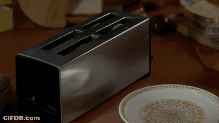 Waffles Popping Up In Toaster GIF