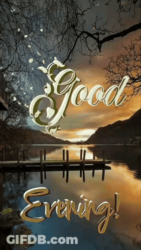 Wagon Filled With Flowers Saying Good Evening GIF