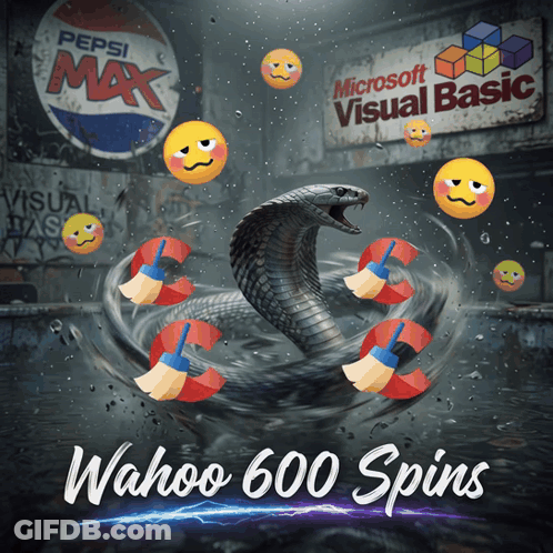 Wahoo 600 Spins Snake With Smileys GIF