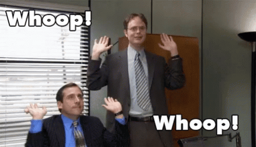 Wahoo The Office Michael Scott Dwight Schrute GIF