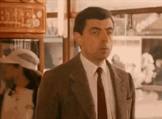 Waiting Dancing Mr Bean GIF