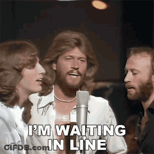 Waiting In Line Bee Too Much Heaven Song GIF