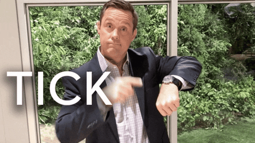 Waiting Man Tick Tock GIF