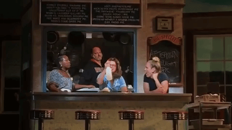 Waitress Broadway Musical With Spray Bottle GIF