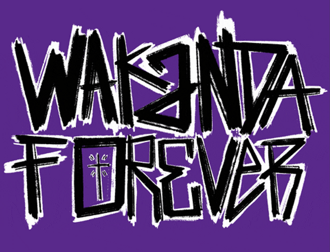 Wakanda Forever Black Panther Logo GIF