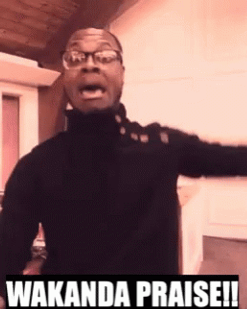 Wakanda Wakanda Forever Praise GIF
