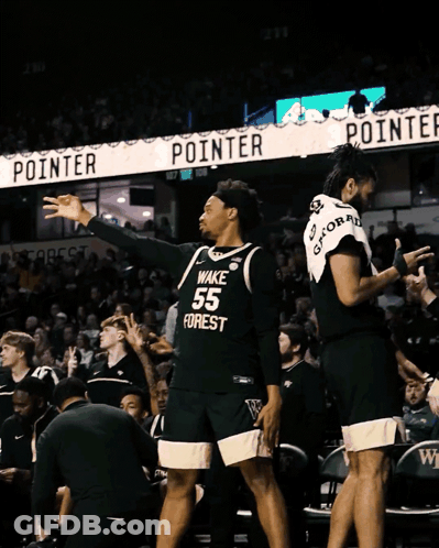 Wake Forest Basketball Player On Court GIF
