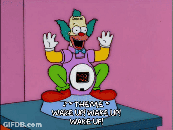 Wake Up Clown Alarm GIF