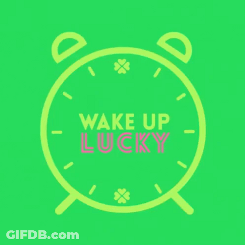 Wake Up Lucky Clock GIF