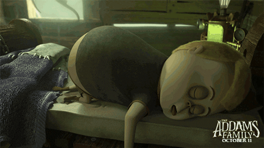 Wake Up Pugsley Good Morning Halloween GIF