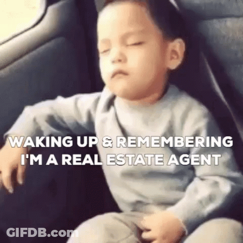 Waking Up Real Estate Agent GIF