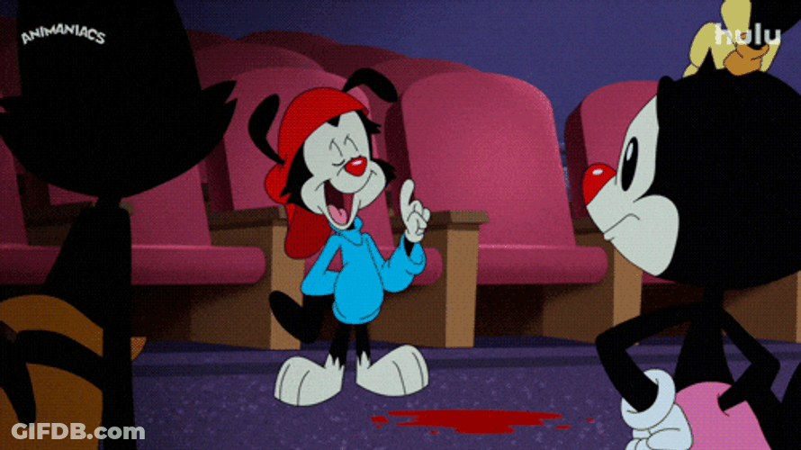 Wakko Burp Infront Of Mickey And Minnie GIF