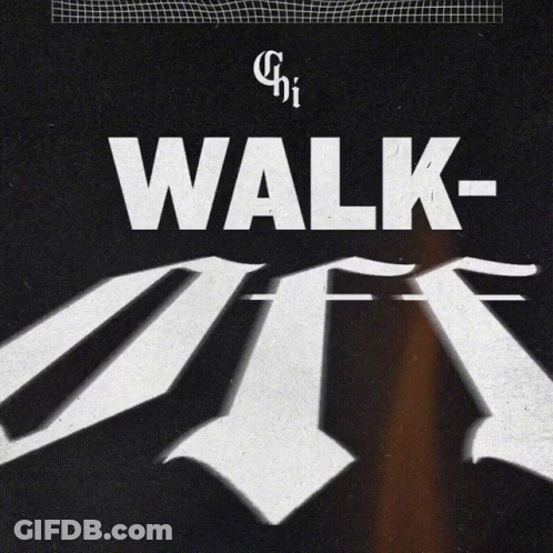 Walk Sign With Down Arrow GIF