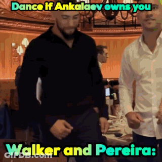 Walker And Pereira Are Dancing Together In A Room GIF